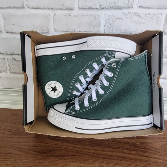 Rare Converse Chuck Taylor  Wedge Platform Hi Sz 7.5 Women's Shoes Green A14262C - Picture 11 of 13